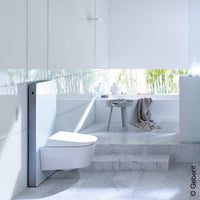 Geberit Monolith Sanitary Module For Wall-Mounted Toilet H: 101 Cm, Glass White - Ideali